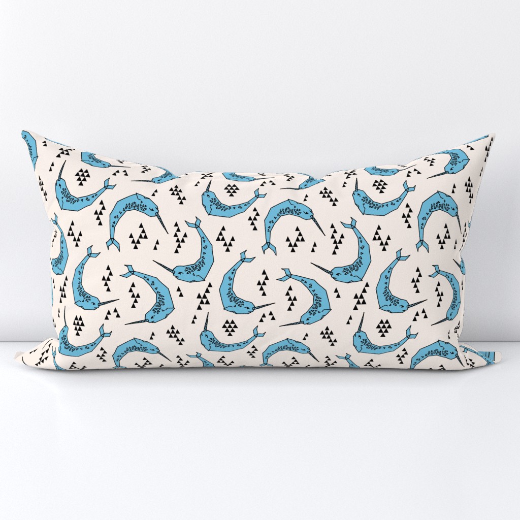 Narwhal // blue and cream narwhals