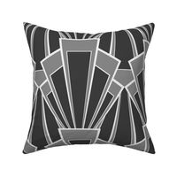 Art Deco Scallop in Grey - Extra Large