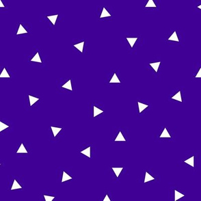 Triangles WHITE on VIOLET