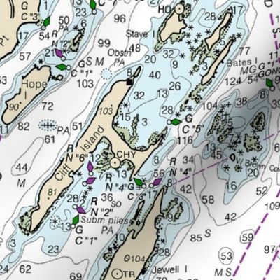 Maine Mid Coast-5 Islands-Nautical Chart