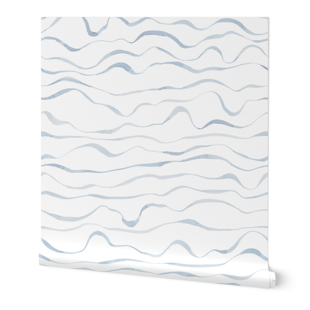 light blue grey watercolor waves