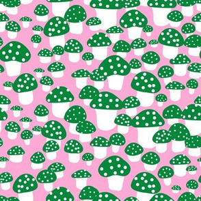 Scandi Shrooms in Pink + Green