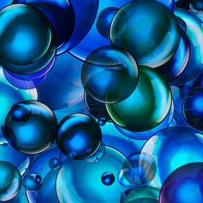 Blue bubbles,abstract pattern 