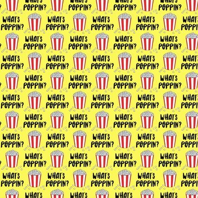  Spoonflower Fabric - Popcorn, Movie, Box, Stripes, Red