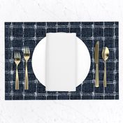 tennis net-plaid -navy