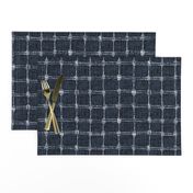 tennis net-plaid -navy