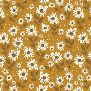 Sunflower girl in golden-7x7