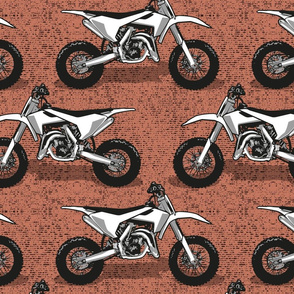 Normal scale // Motocross // light siena brown background black white and grey motorcycles