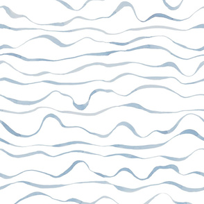 watercolor waves in grey blue