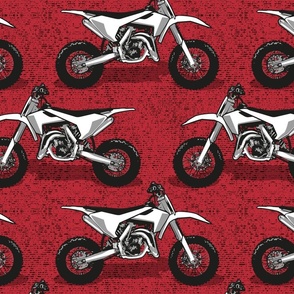 Normal scale // Motocross // red background black white and grey motorcycles