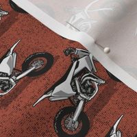 Small scale // Motocross // siena brown background black white and grey motorcycles