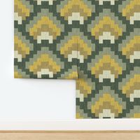 Bayeux Palette Bargello Mountain Range Green