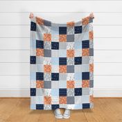 Sailing wholecloth patchwork blanket 