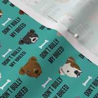 SMALL staffordshire terrier staffy bully psa dog breed fabric teal