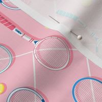 Retro Tennis Racquets Pink 80s