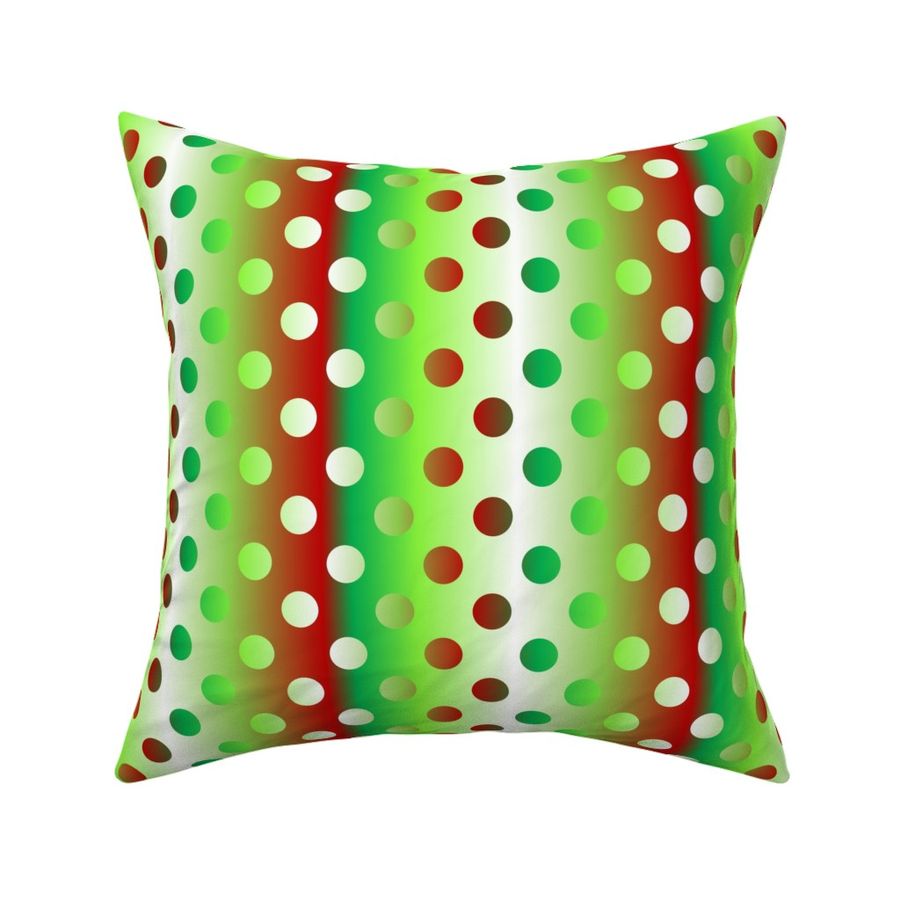 Grande red white green gradient dots