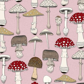 mushrooms pink small