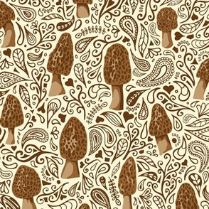 morels with paisleys and doodles