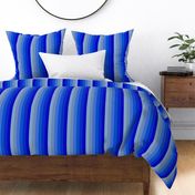 70's Graphic Stripes in Blue Ombre