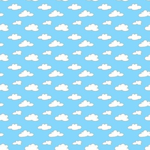 Cartoon Clouds Fabric, Wallpaper and Home Decor | Spoonflower