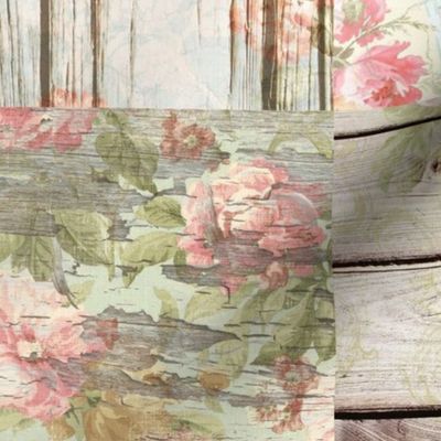 Shabby Floral Wholecloth quilt