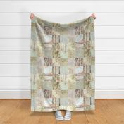 Shabby Floral Wholecloth quilt rotated