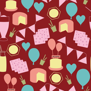 Vector birthday party pattern