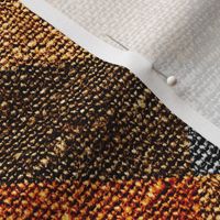 Fall Textured Plaid 2 - orange, gold, grey  - extra large scale