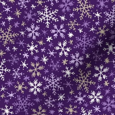 Snowfall (Purple and Gold)