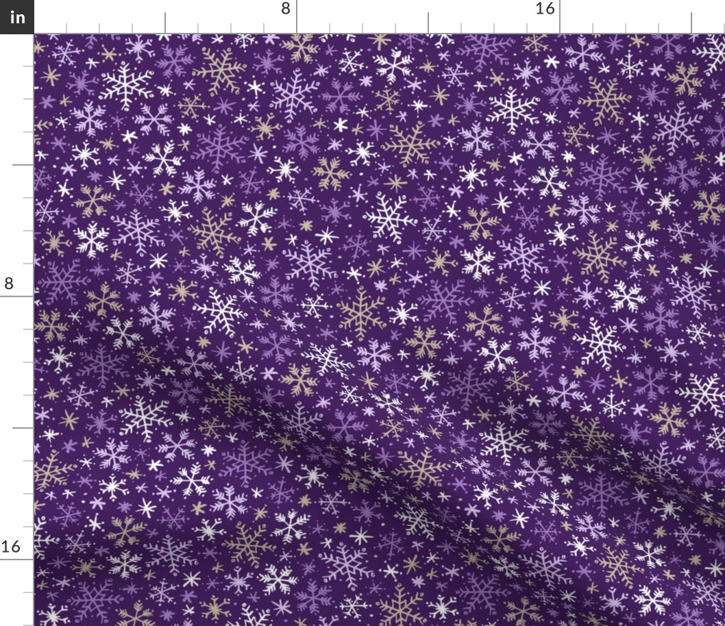 Snowfall (Purple and Gold)