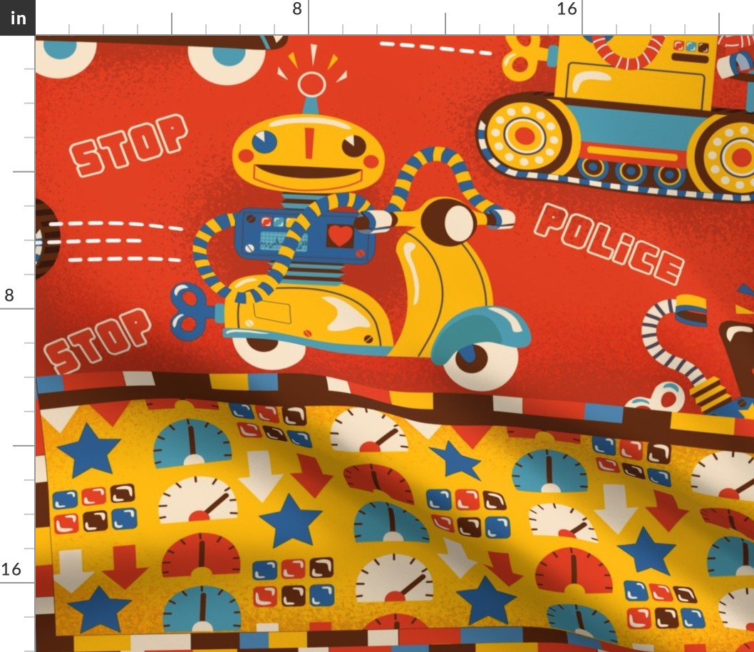 Speeding Robots Cheater Quilt