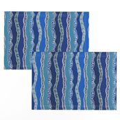 small Aboriginal Stripes-blue