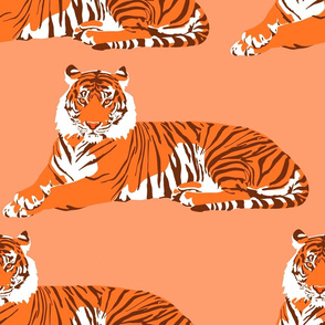 Tigers in coral - large scale