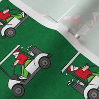 Golf Cart Santa - Christmas Holiday - green - LAD20