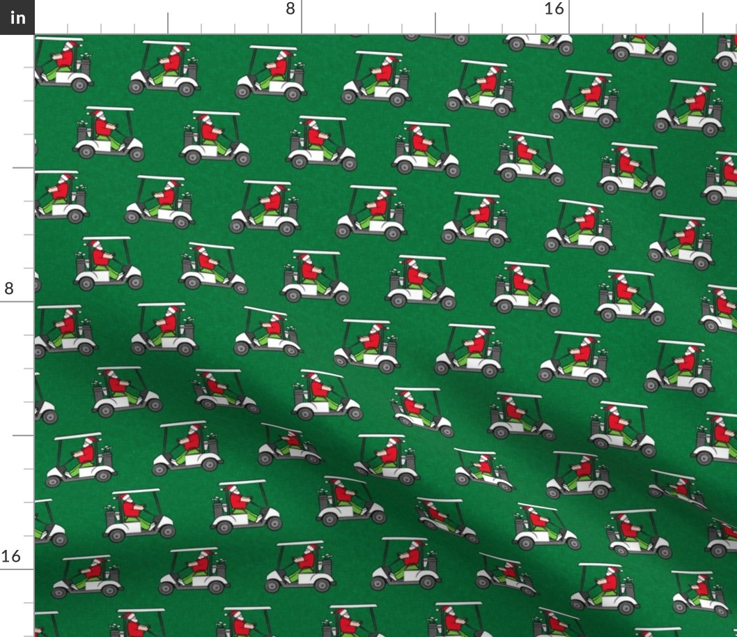 Golf Cart Santa - Christmas Holiday - green - LAD20