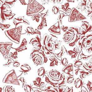 Red pizza toile