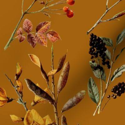 vintage botanical autumn_rust