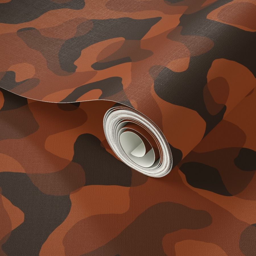 ★ GROOVY CAMO ★ Rust Red - Medium Scale / Collection : Disruptive Patterns – Camouflage Prints