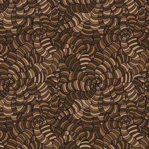 70s monotone brown tangle