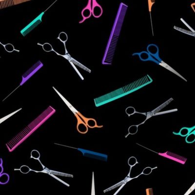 Neon Scissors and Combs