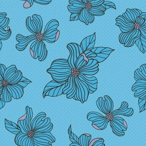 Dogwood Blossoms | Blue