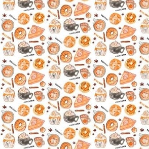 2.5" Fall Pumpkin Spice // White