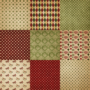 Vintage Style Christmas Wholecloth Quilt