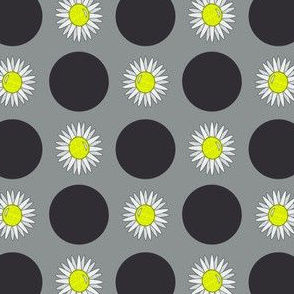 Polka dot Daisy grey