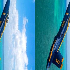 64-22 The Blue Angels, lead solo pilot Lt. Cmdr. Brandon Hempler performs the Section High Alpha maneuver over Miami