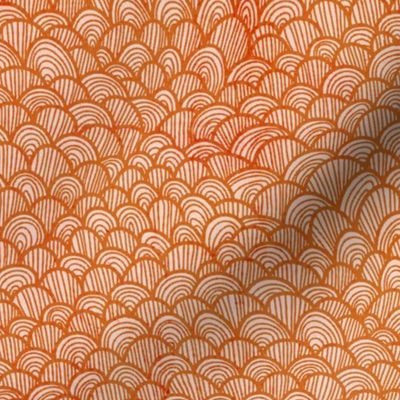 waves orange stamp