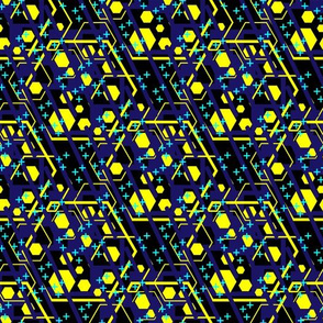 Abstract geometric Grunge neon texture 04 150