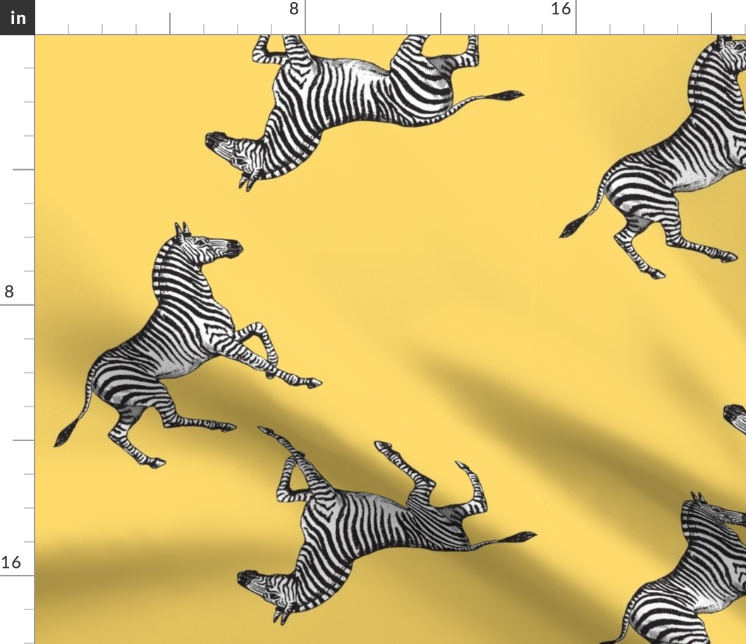 Zebra on yellow - Small