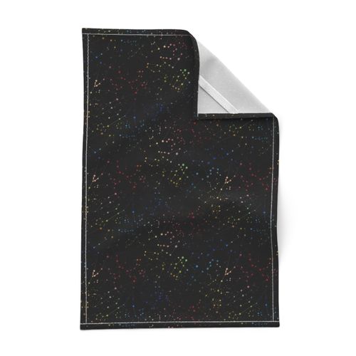 Rainbow Constellations - black background - smaller scale