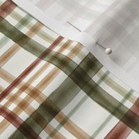 (small scale) Fall Plaid - Watercolor - green - LAD19BS